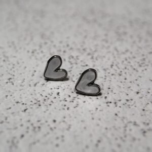 White Hearts Earrings