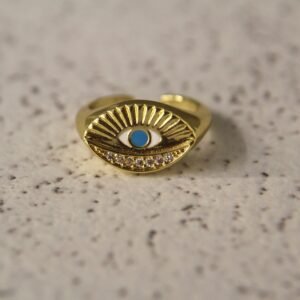 Blue Eye Gold Ring