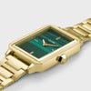 Gift Box Fluette Watch Steel, Green & Round Chain Bracelet, Gold Colour3