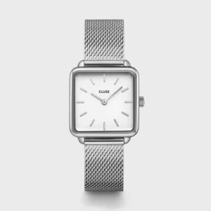 La Tétragone Watch Mesh, White, Silver Colour