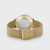 Minuit Watch Mesh, White, Gold Colour3