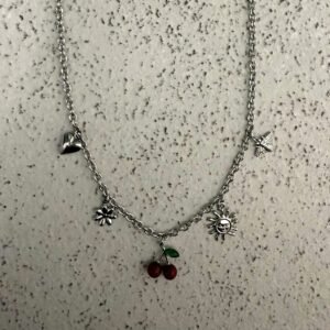 Cherry Mood Necklace White